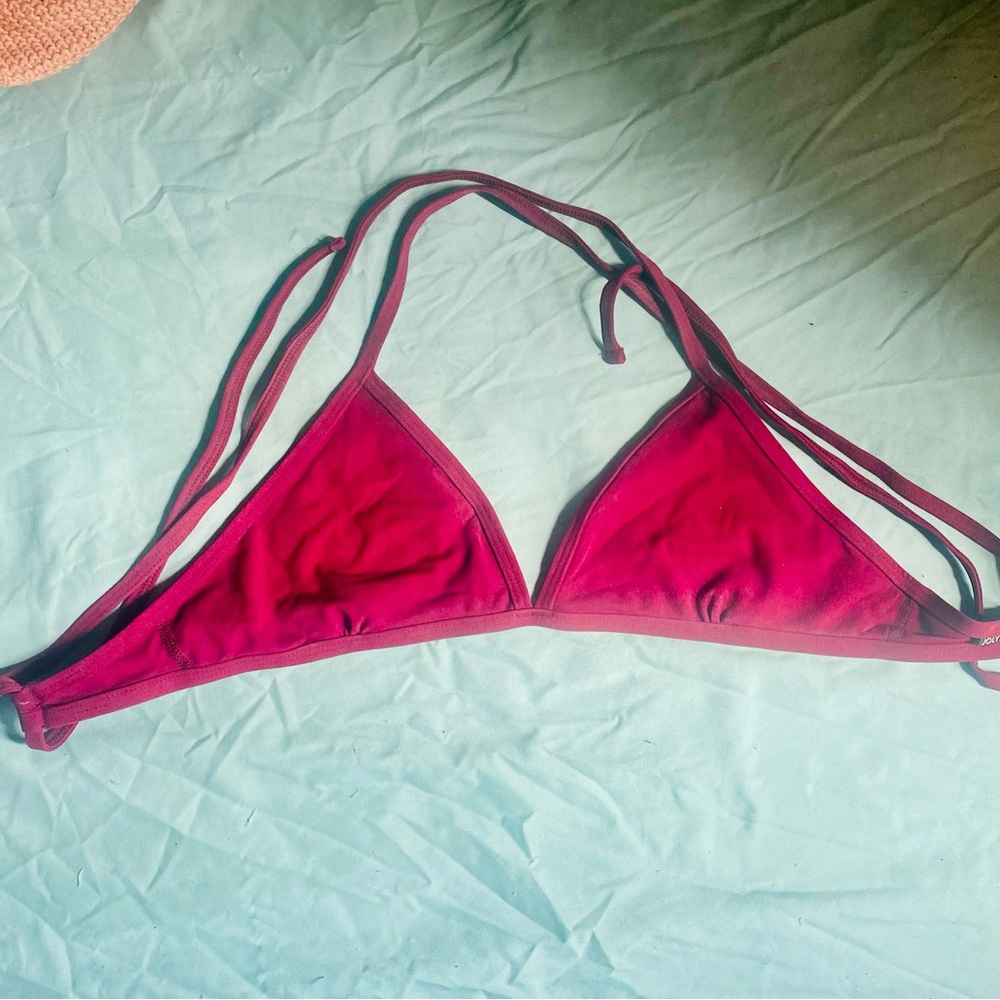 Jolyn Wine Triangle Swim Top